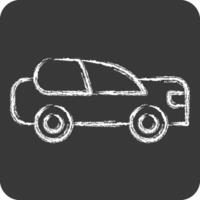 Icon Car. related to Parking symbol. chalk Style. design editable vector