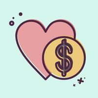 Icon Charity Donation. related to Savings symbol. MBE style. design editable vector