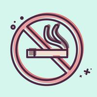 Icon No Smoking. related to Smoking symbol. MBE style. design editable vector