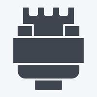 Icon Insulation. related to Vape symbol. glyph style. design editable vector