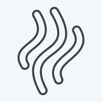 Icon Smoke. related to Smoking symbol. line style. design editable vector