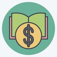Icon Education Savings. related to Savings symbol. color mate style. design editable vector