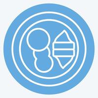 Icon mango. related to Summer symbol. blue eyes style. design editable vector