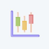 Icon Stock Invesment. related to Savings symbol. flat style. design editable vector