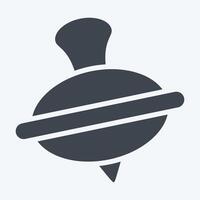 Icon Spinner. related to Kindergarten symbol. glyph style. design editable vector