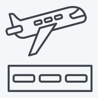Icon To Take Off. related to Travel symbol. line style. design editable vector