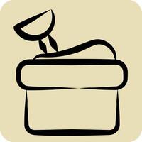 Icon Sand Box. related to Kindergarten symbol. hand drawn style. design editable vector