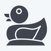 Icon Duck. related to Kindergarten symbol. glyph style. design editable vector