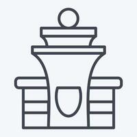 Icon Control Tower. related to Travel symbol. line style. design editable vector