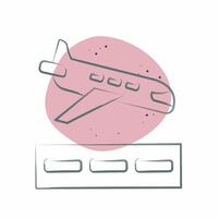 Icon Landing. related to Travel symbol. Color Spot Style. design editable vector