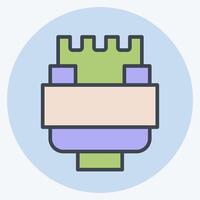 Icon Insulation. related to Vape symbol. color mate style. design editable vector