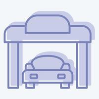 Icon Garage. related to Parking symbol. two tone style. design editable vector