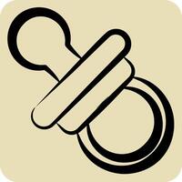 Icon Niplle Toy. related to Kindergarten symbol. hand drawn style. design editable vector