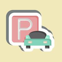 Sticker Parking. related to Parking symbol. design editable vector