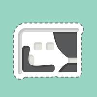 Sticker line cut First Class. related to Travel symbol. design editable vector