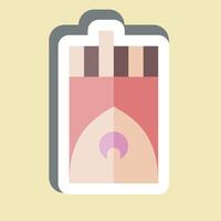 Sticker Cigarette Pack. related to Smoking symbol. design editable vector