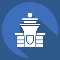 Icon Control Tower. related to Travel symbol. long shadow style. design editable vector