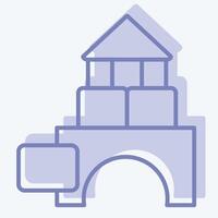 Icon Toy Kindergarten. related to Kindergarten symbol. two tone style. design editable vector