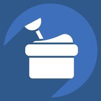 Icon Sand Box. related to Kindergarten symbol. long shadow style. design editable vector