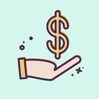 Icon Money Management. related to Savings symbol. MBE style. design editable vector