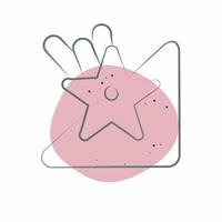 Icon Star Fish. related to Summer symbol. Color Spot Style. design editable vector