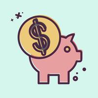 Icon Piggy Bank. related to Savings symbol. MBE style. design editable vector