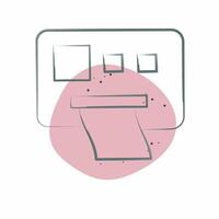 Icon Ticket Machine. related to Parking symbol. Color Spot Style. design editable vector