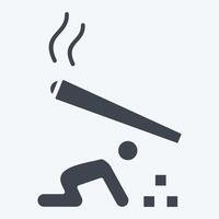 Icon Passive Smoking. related to Smoking symbol. glyph style. design editable vector