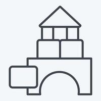 Icon Toy Kindergarten. related to Kindergarten symbol. line style. design editable vector