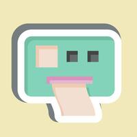 Sticker Ticket Machine. related to Parking symbol. design editable vector
