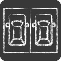 Icon Parking Area. related to Parking symbol. chalk Style. design editable vector