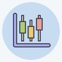 Icon Stock Invesment. related to Savings symbol. color mate style. design editable vector