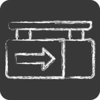 Icon Exit. related to Parking symbol. chalk Style. design editable vector