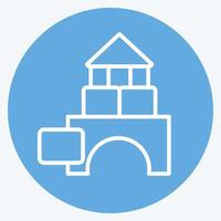 Icon Toy Kindergarten. related to Kindergarten symbol. blue eyes style. design editable vector
