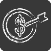 Icon Saving Goal. related to Savings symbol. chalk Style. design editable vector