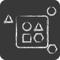 Icon Toy Shape. related to Kindergarten symbol. chalk Style. design editable vector