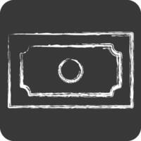 Icon Cash. related to Parking symbol. chalk Style. design editable vector