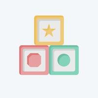 Icon Block. related to Kindergarten symbol. flat style. design editable vector