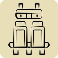 Icon Terminal Builder. related to Travel symbol. hand drawn style. design editable vector