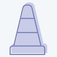 Icon Traffic Cone. related to Parking symbol. two tone style. design editable vector