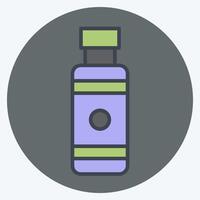 Icon Nicotine. related to Vape symbol. color mate style. design editable vector