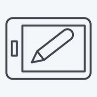 Icon Magic Slate. related to Kindergarten symbol. line style. design editable vector