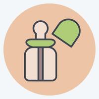 Icon Milk Bottles. related to Kindergarten symbol. color mate style. design editable vector