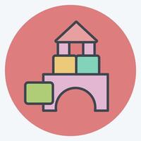 Icon Toy Kindergarten. related to Kindergarten symbol. color mate style. design editable vector