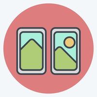 Icon Airplane Window. related to Travel symbol. color mate style. design editable vector