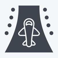 Icon Runway. related to Travel symbol. glyph style. design editable vector