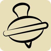 Icon Spinner. related to Kindergarten symbol. hand drawn style. design editable vector