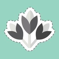 Sticker line cut Flowers. related to Summer symbol. design editable vector