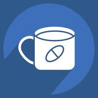 Icon Coffe. related to Travel symbol. long shadow style. design editable vector
