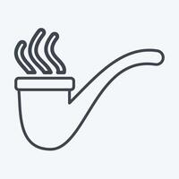 Icon Pipe. related to Smoking symbol. line style. design editable vector